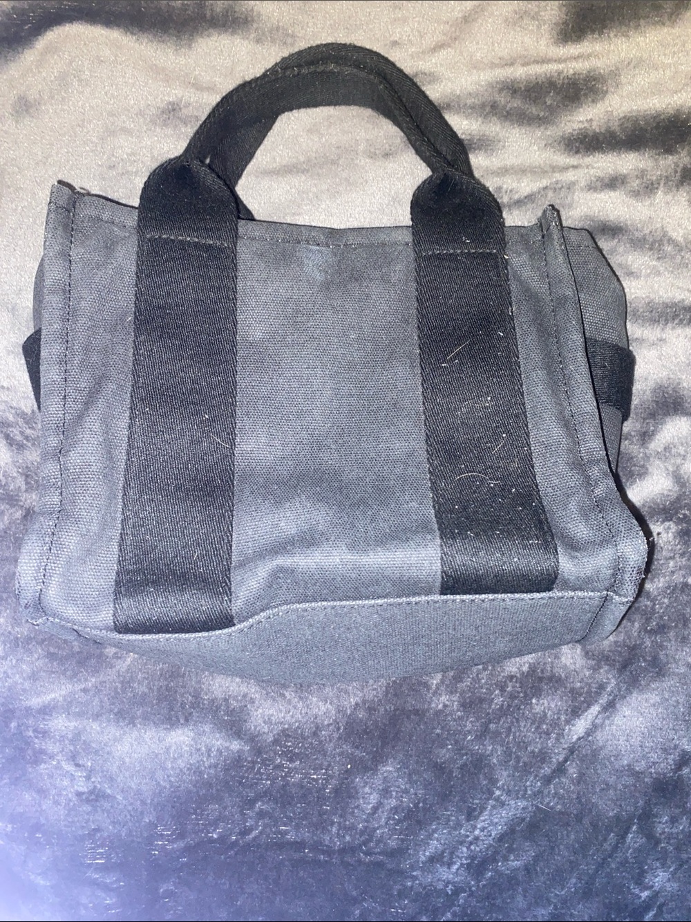 Universal Thread Black Canvas Tote Bag with Webbing Handles
